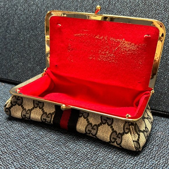 Gucci Vintage Kisslock Cosmetic Case Pouch - Picture 8 of 8